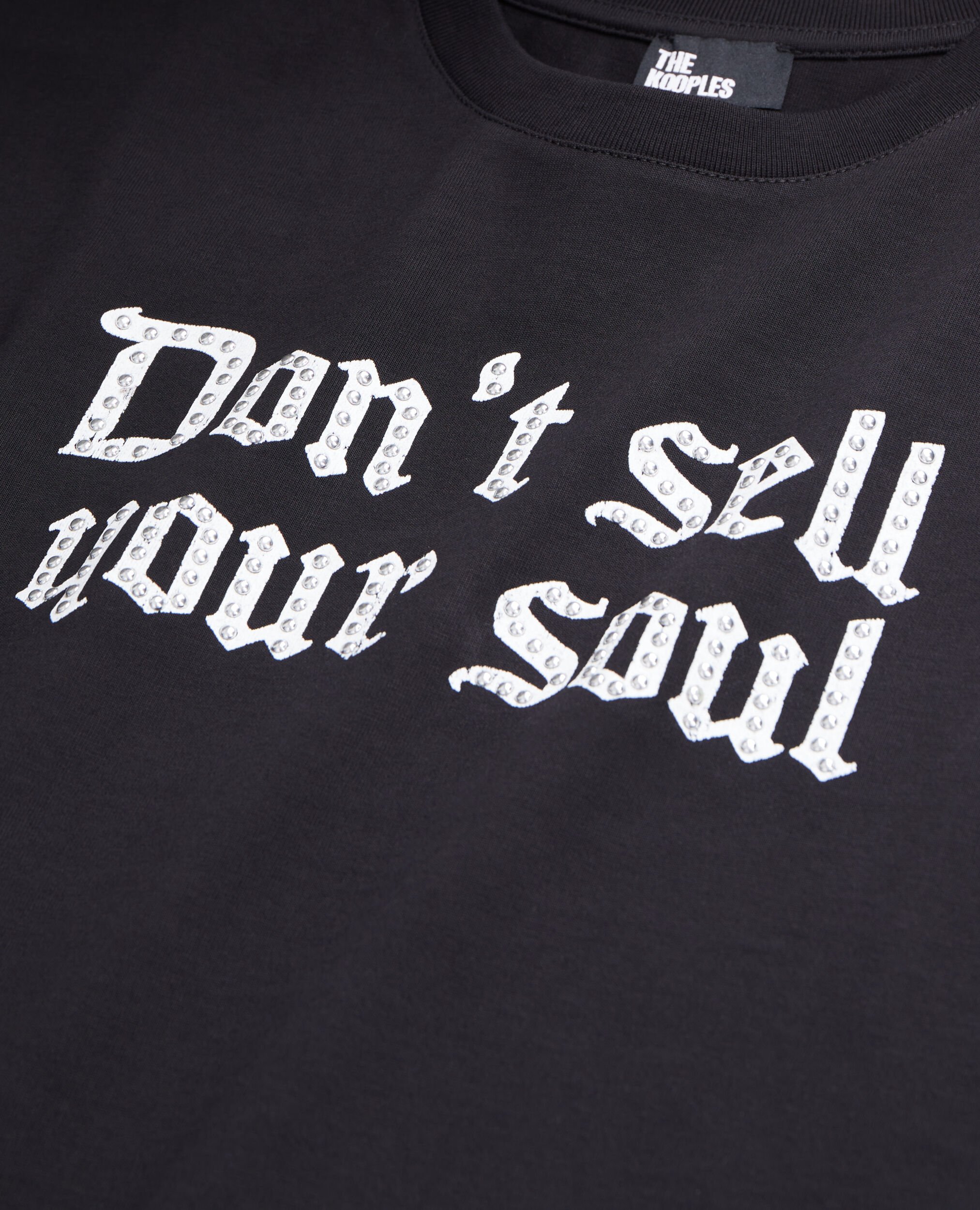 Schwarzes T-Shirt mit Siebdruck, BLACK, hi-res image number null