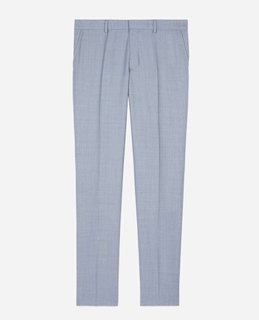 The Kooples HOMME BLUE pantalon de costume en laine coupe ajusté bleu