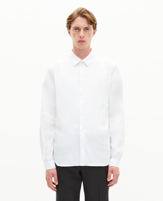 The Kooples HOMME WHITE chemise formelle slim en popeline blanche