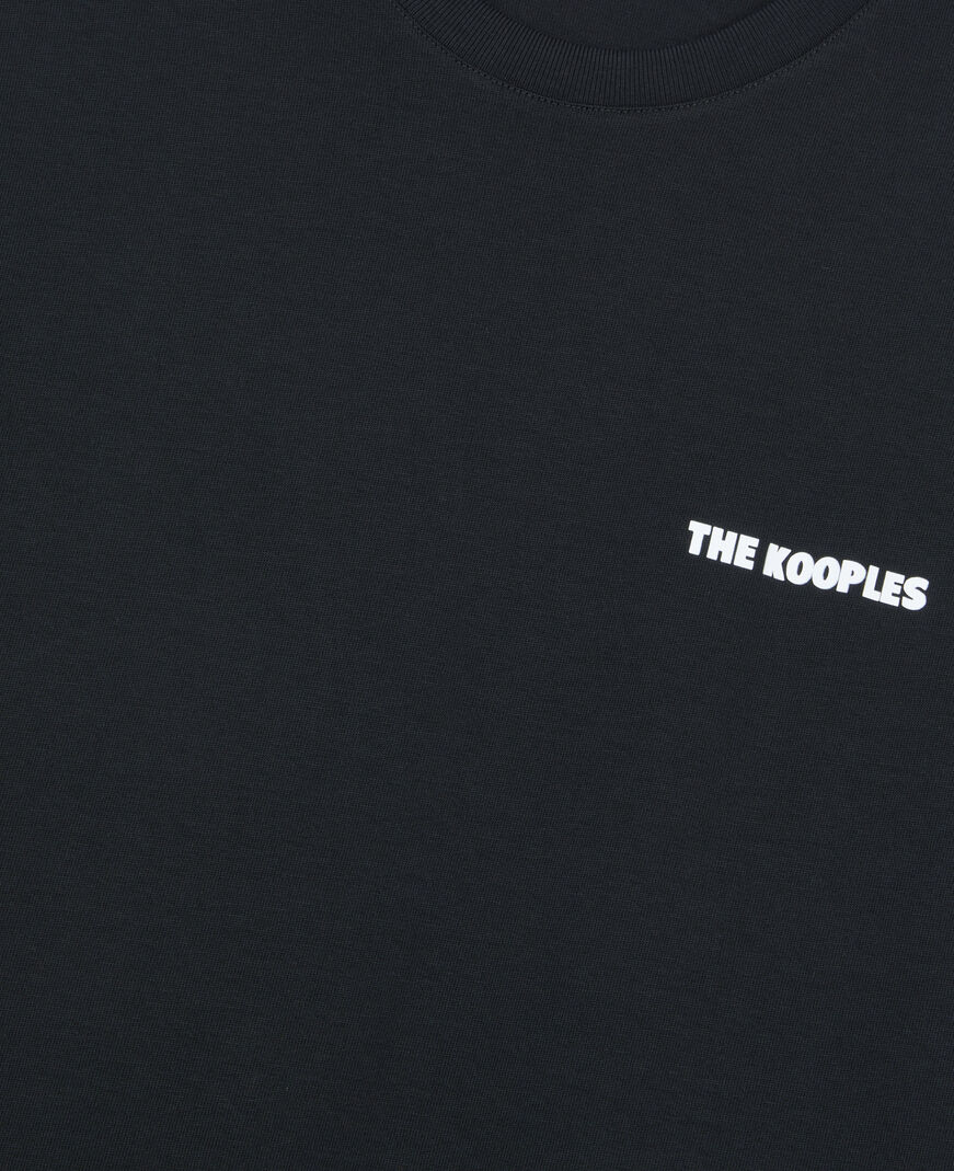 The Kooples HOMME BLACK t-shirt avec sérigraphie logo noir