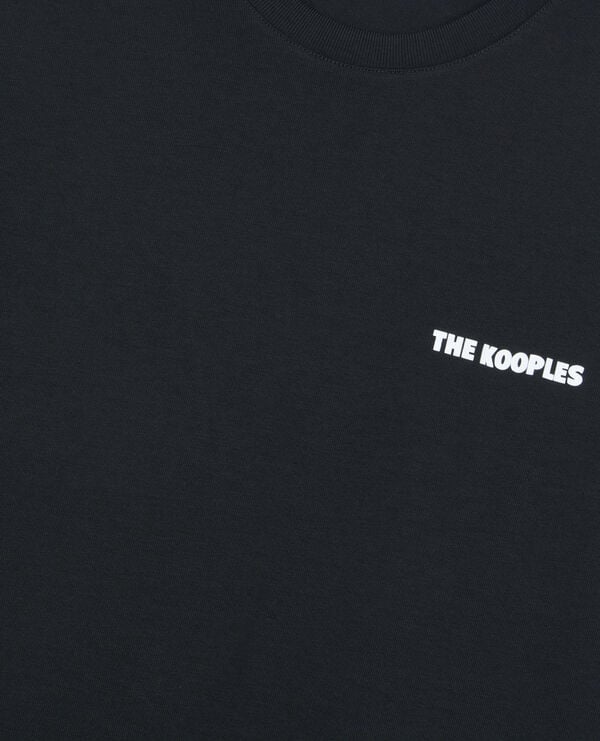 The Kooples HOMME BLACK t-shirt avec sérigraphie logo noir