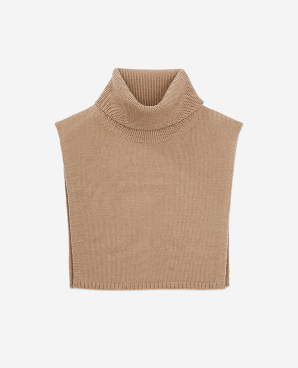 brown wool plastron