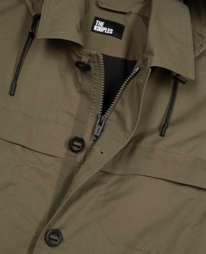The Kooples MEN KAKI khaki hooded parka
