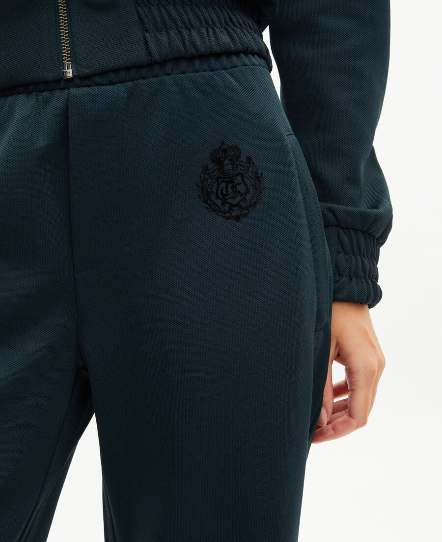 The Kooples WOMEN FOREST dark green straight jogging bottoms