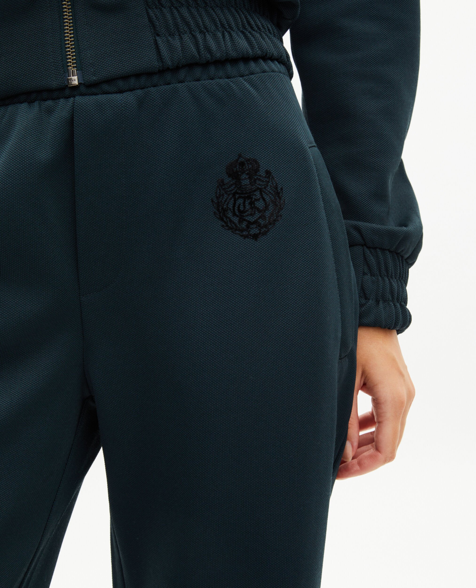 Dark green straight jogging bottoms, FOREST, hi-res image number null