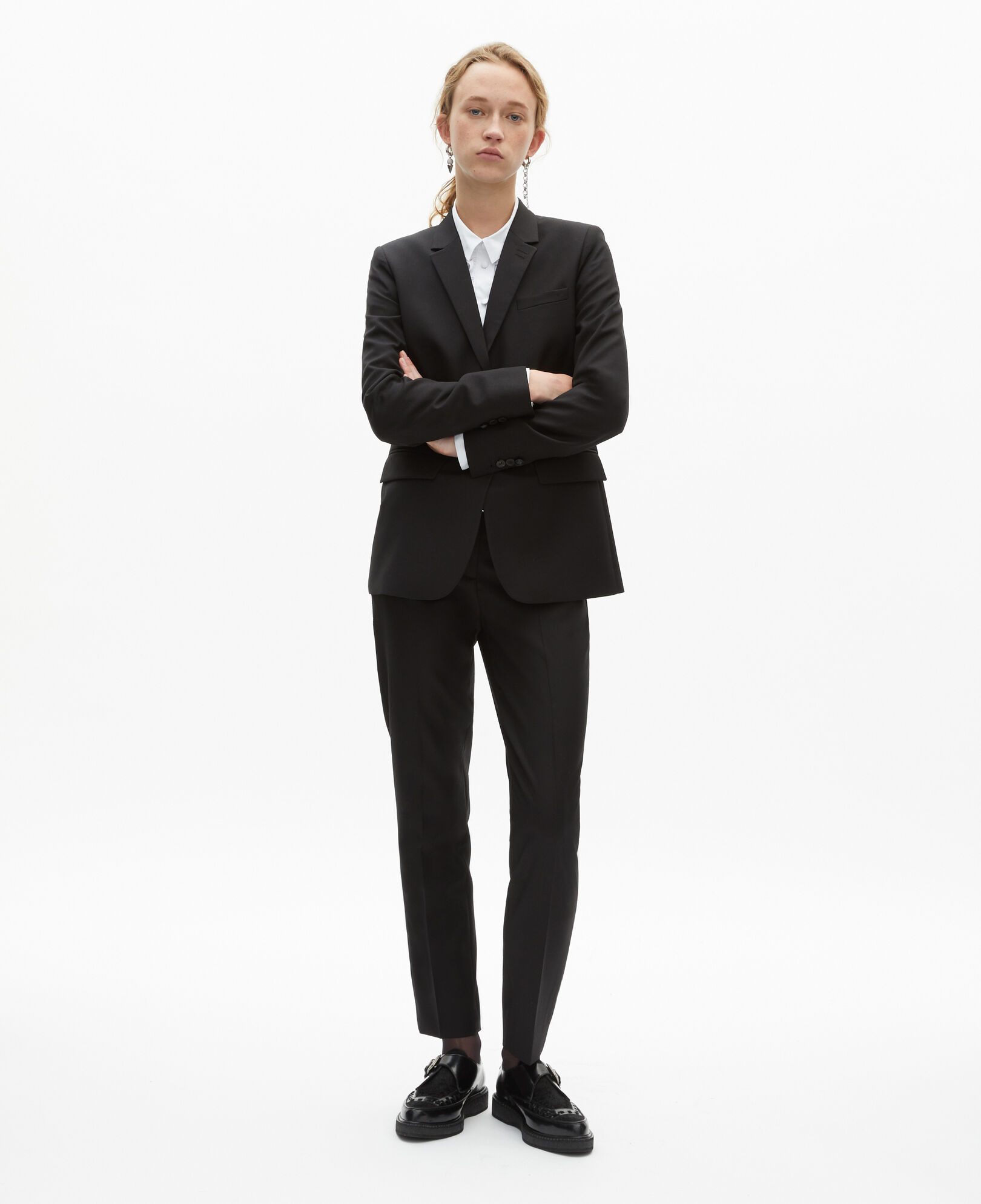 The Kooples DAMEN BLACK schwarze anzughose aus wolle