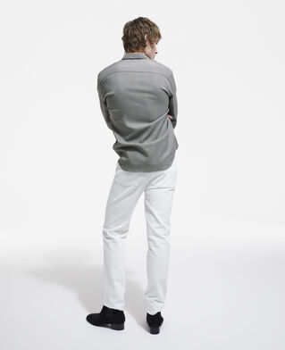 The Kooples MEN BLACK WHITE printed shirt with classic collar