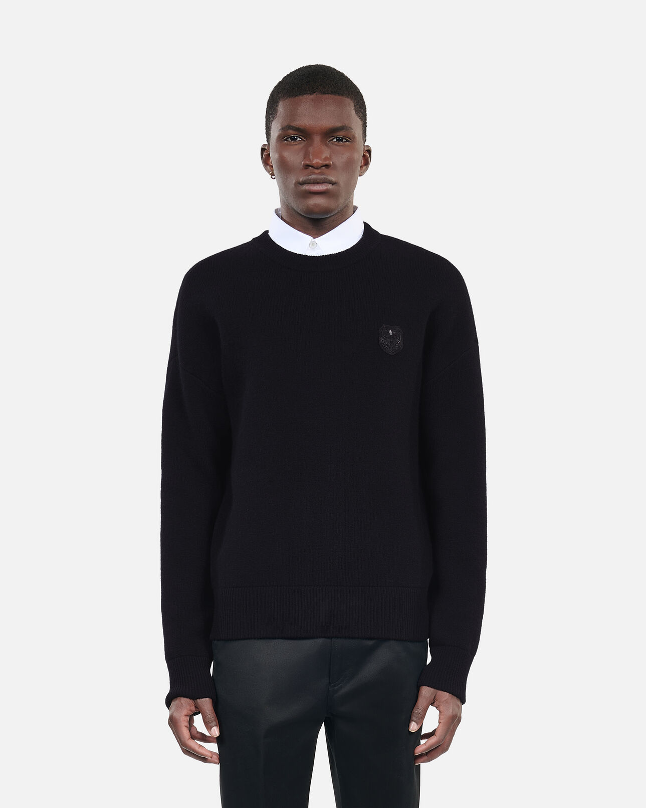 The Kooples HOMME BLACK pull en laine noir