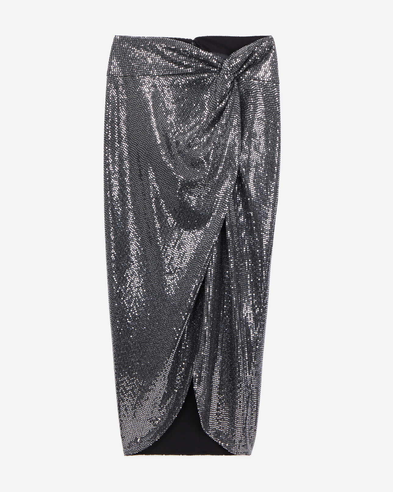 The Kooples DAMEN SILVER halblanger rock mit metalliceffekt