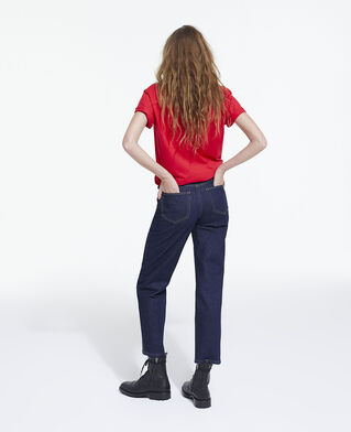 The Kooples DAMEN BLUE BRUT blaue jeans mit geradem bein
