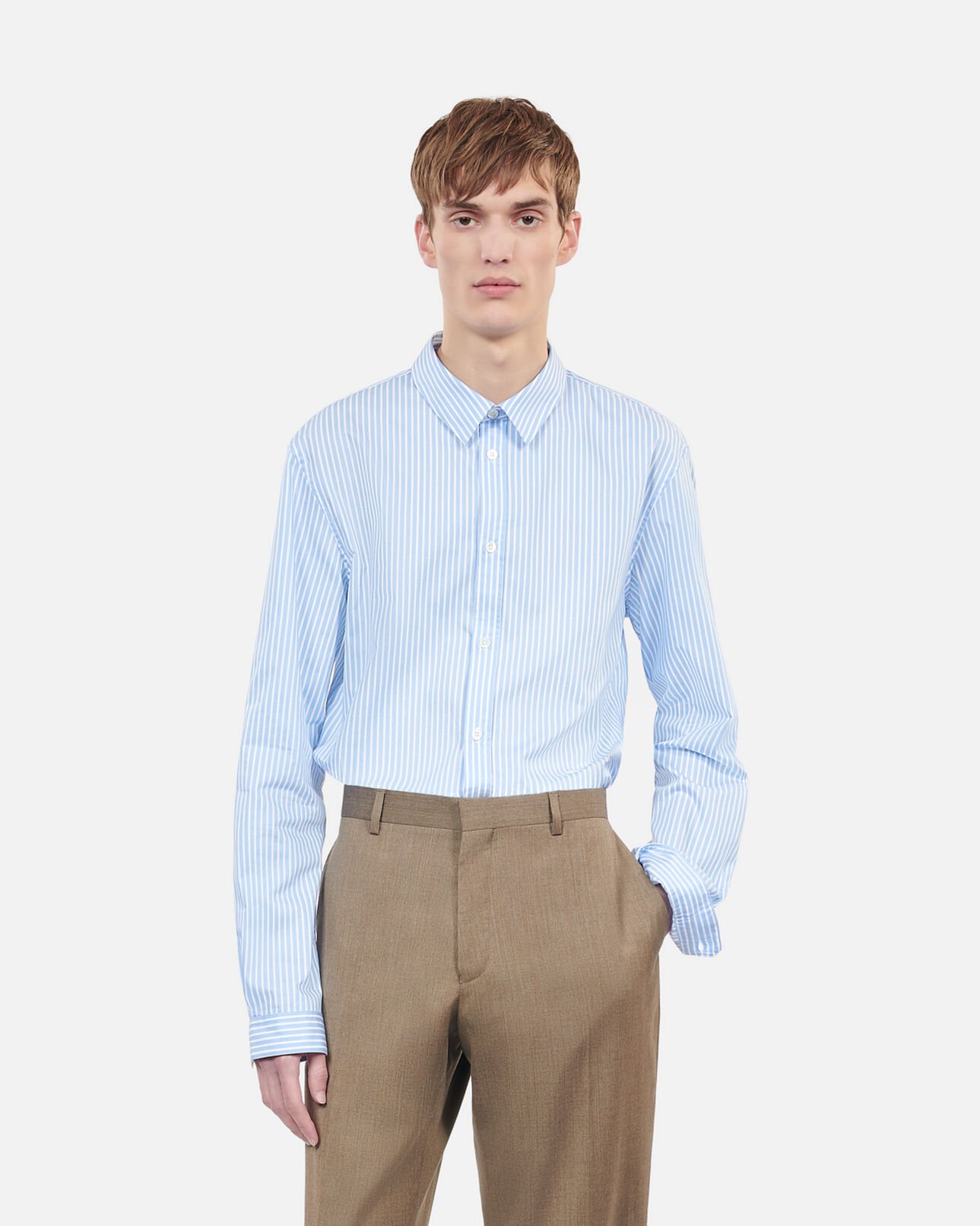 The Kooples MEN BLUE WHITE formal striped shirt