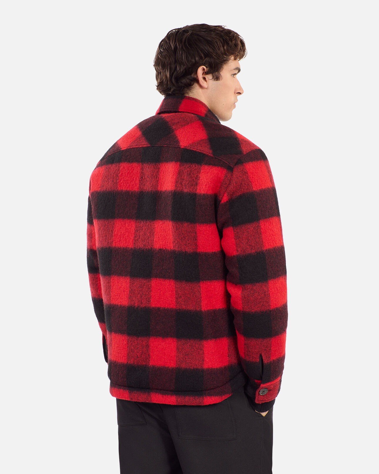 The Kooples MEN RED / BLACK overshirt-style checked jacket