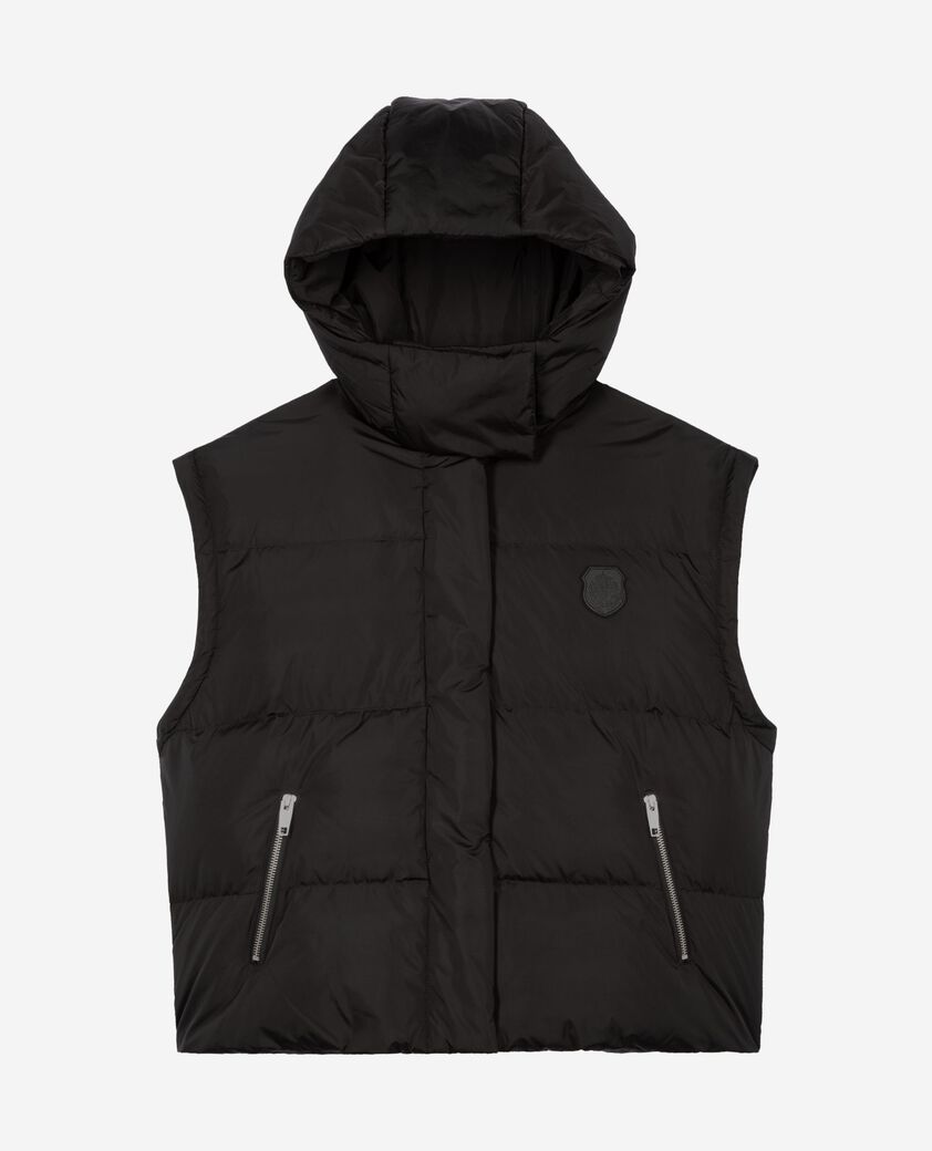 The Kooples DAMEN BLACK daunenjacke mit abnehmbaren &auml;rmeln schwarz