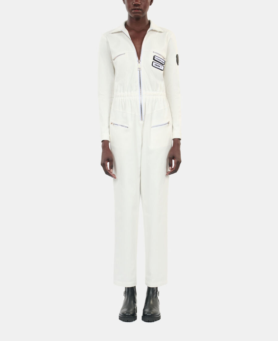The Kooples FEMME ECRU combinaison the kooples x carolina ritzler écrue en coton