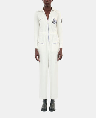 The Kooples FEMME ECRU combinaison the kooples x carolina ritzler écrue en coton