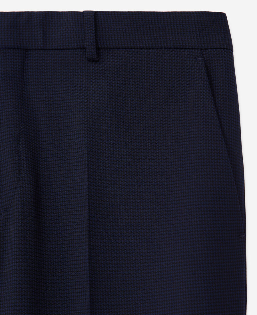 houndstooth wool suit pants