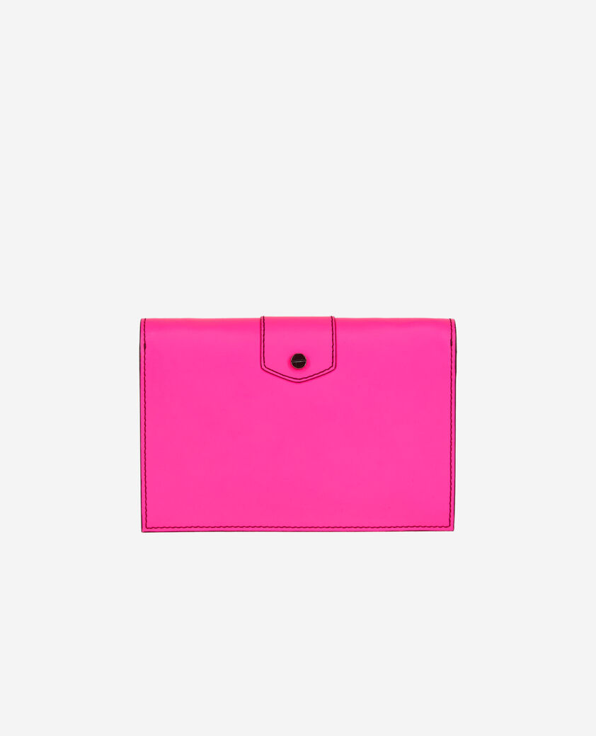 The Kooples WOMEN ELECTRIC PINK medium emily pink leather clutch bag