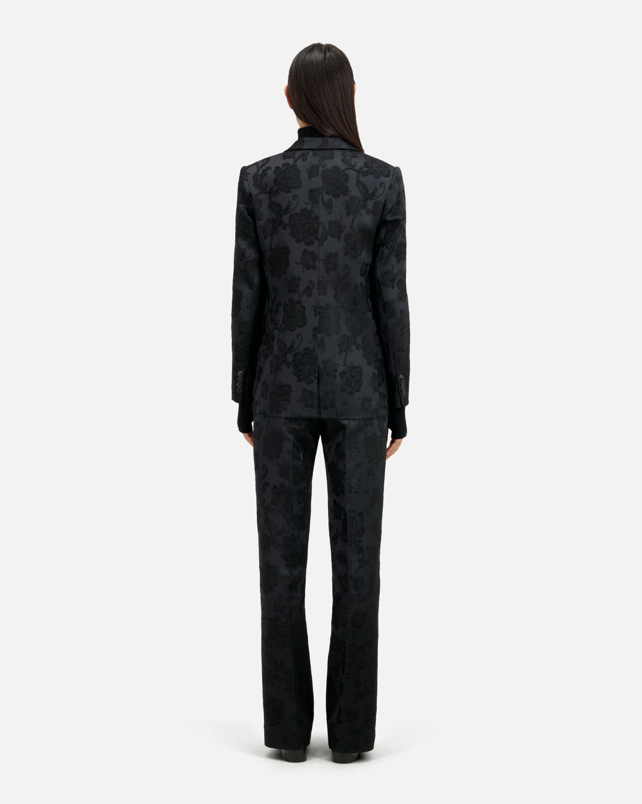 The Kooples WOMEN BLACK black floral suit jacket