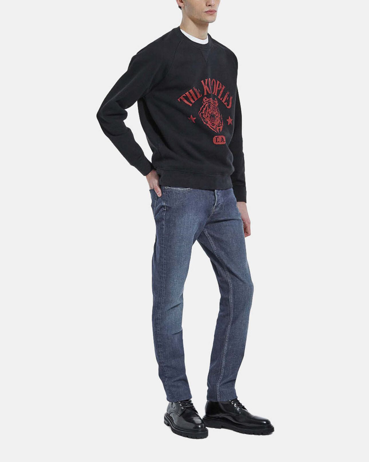 The Kooples MEN BLACK tiger sweatshirt