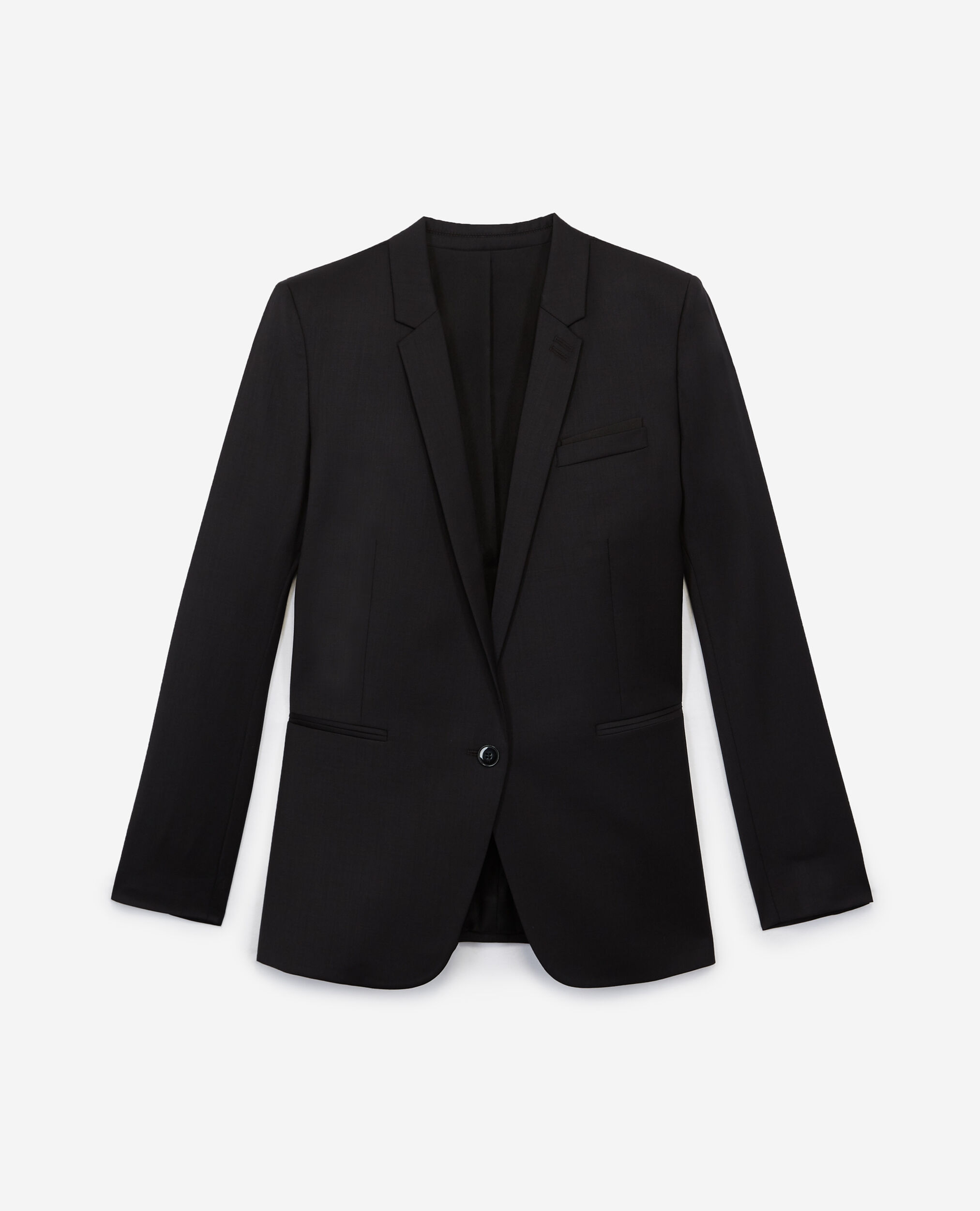 Schwarze elegante Jacke aus Wolle, BLACK, hi-res image number null