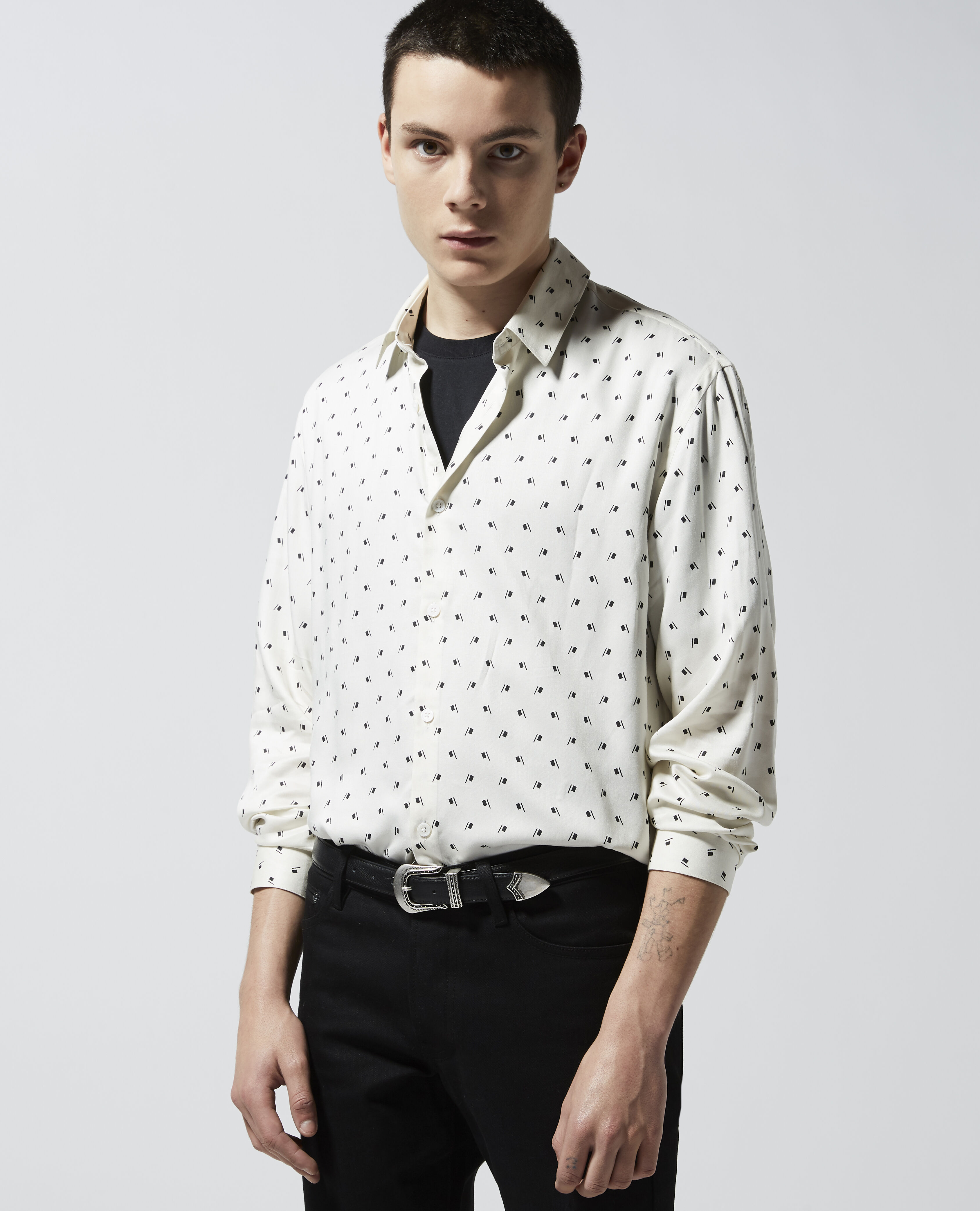 Men's printed casual clearance shirts
