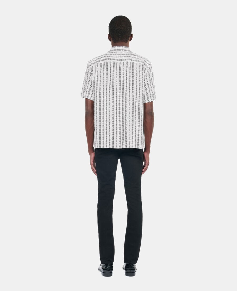 The Kooples H ECRU BLACK short-sleeved printed shirt