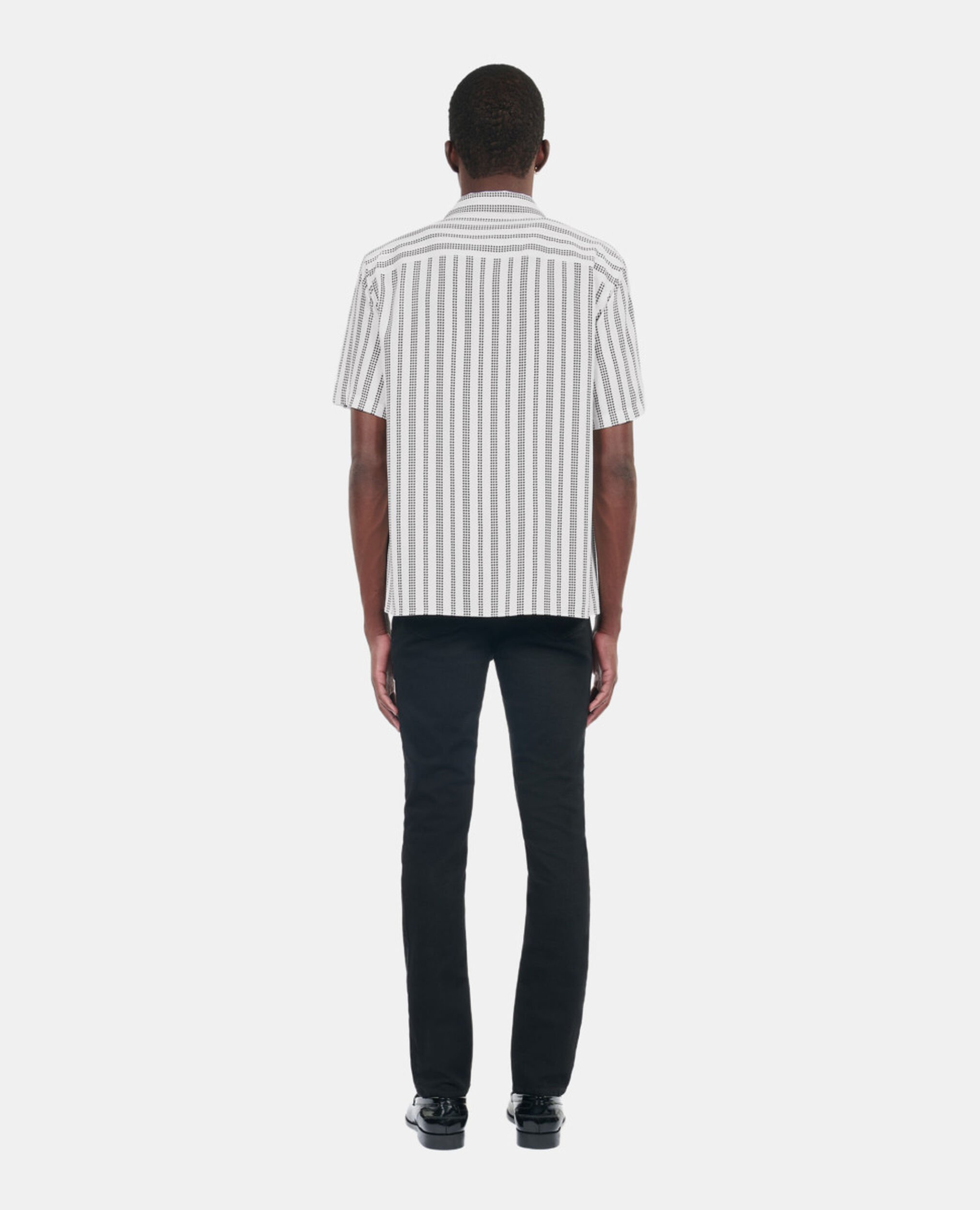 Short-sleeved printed shirt, ECRU BLACK, hi-res image number null