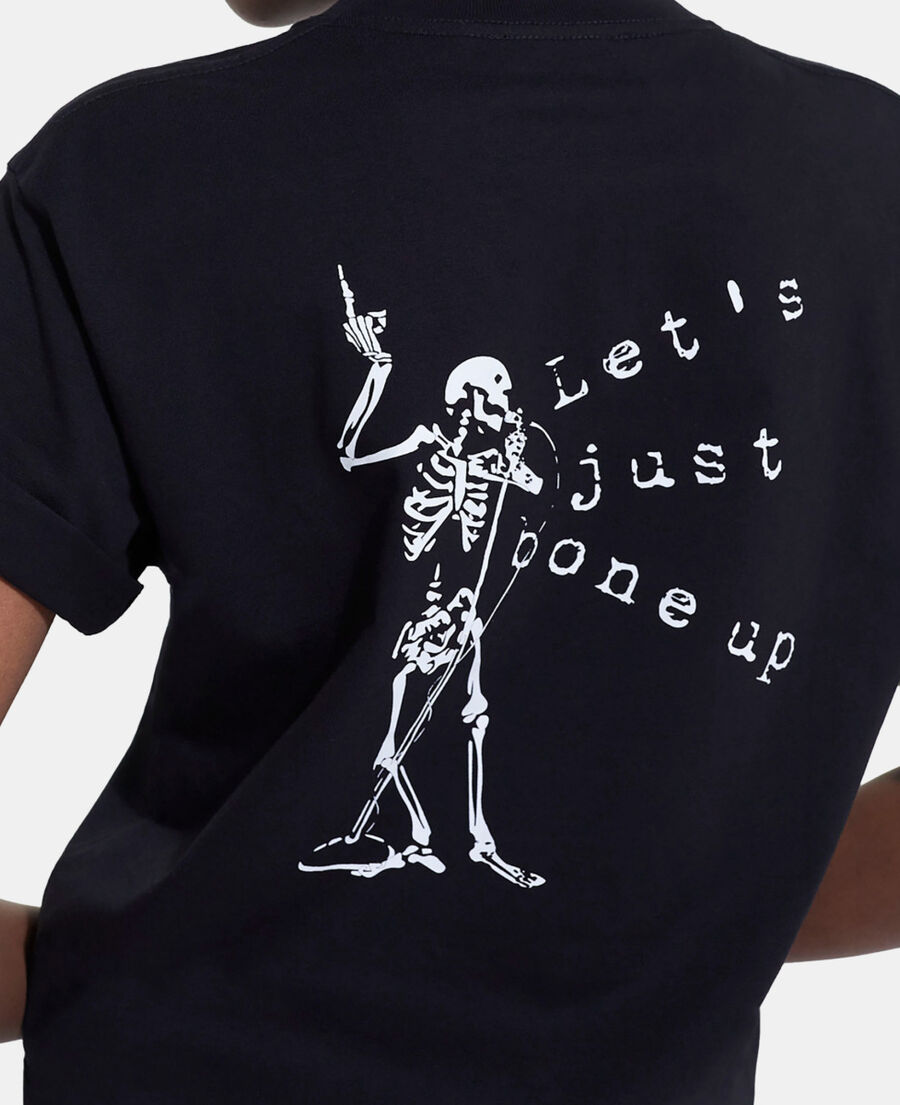 black screen print t-shirt
