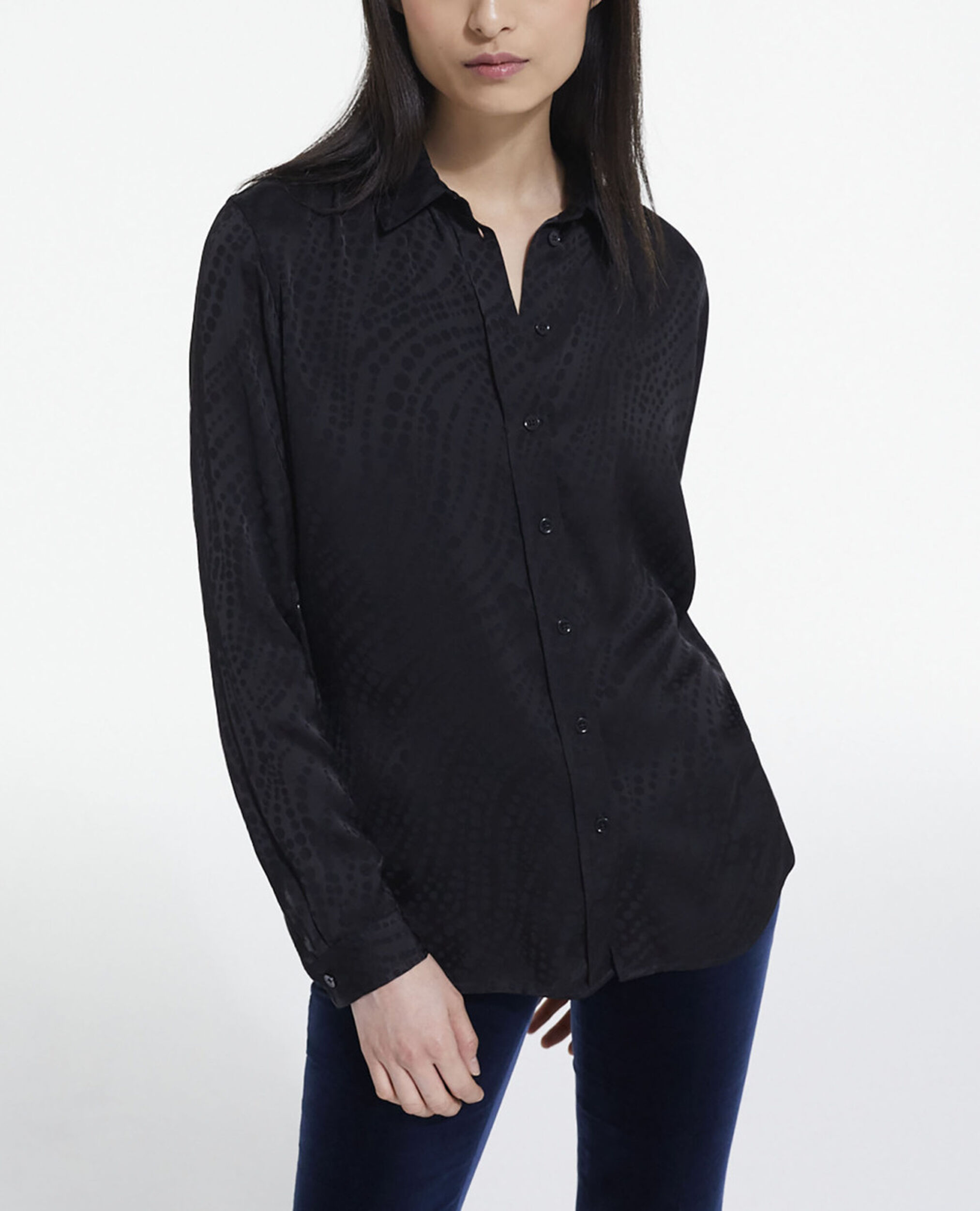 Chemise imprimée, BLACK, hi-res image number null