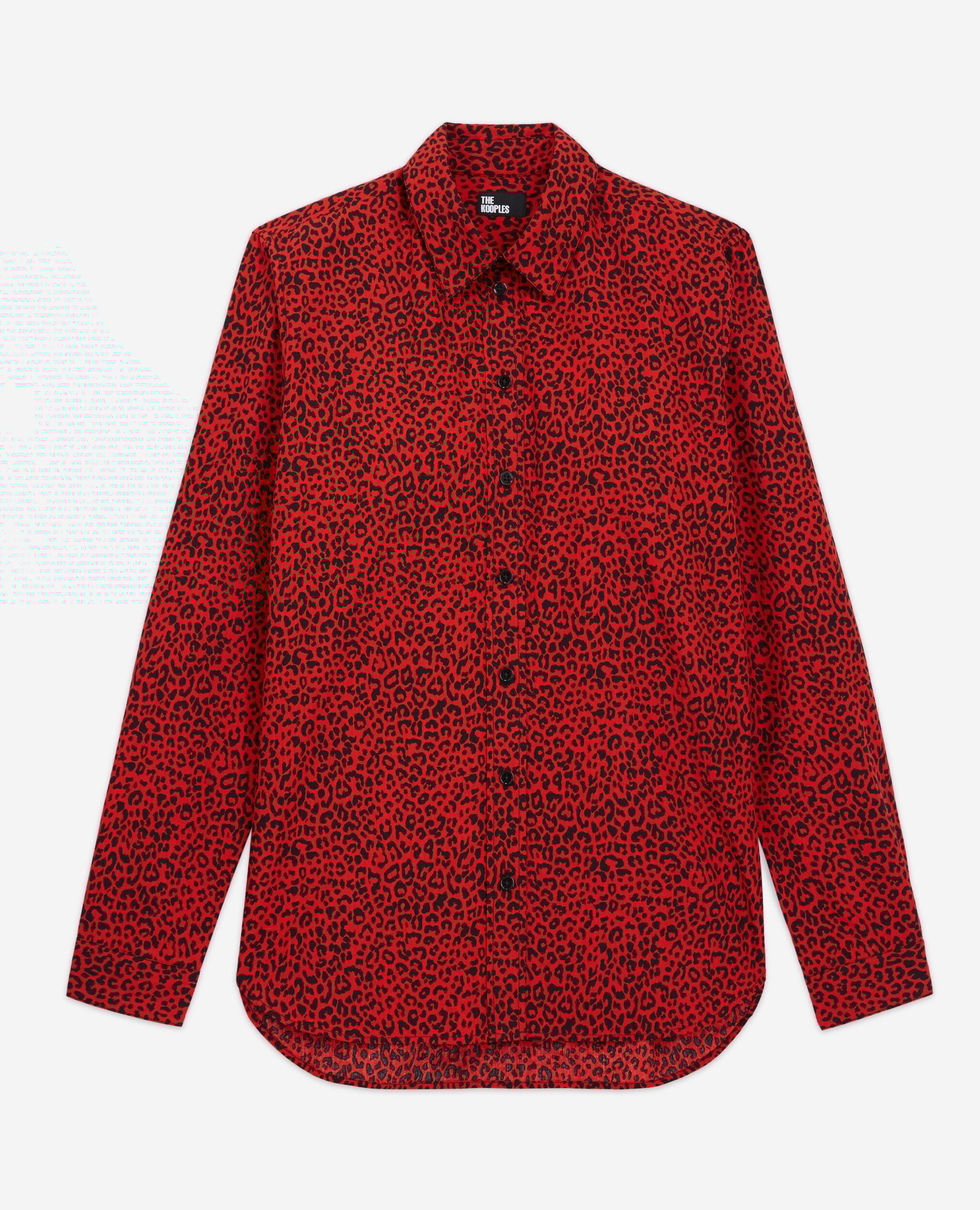 Red leopard print shirt