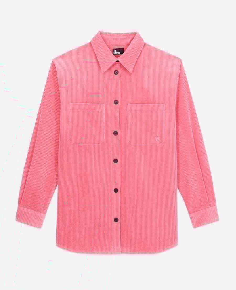 The Kooples F OLD PINK pink corduroy overshirt
