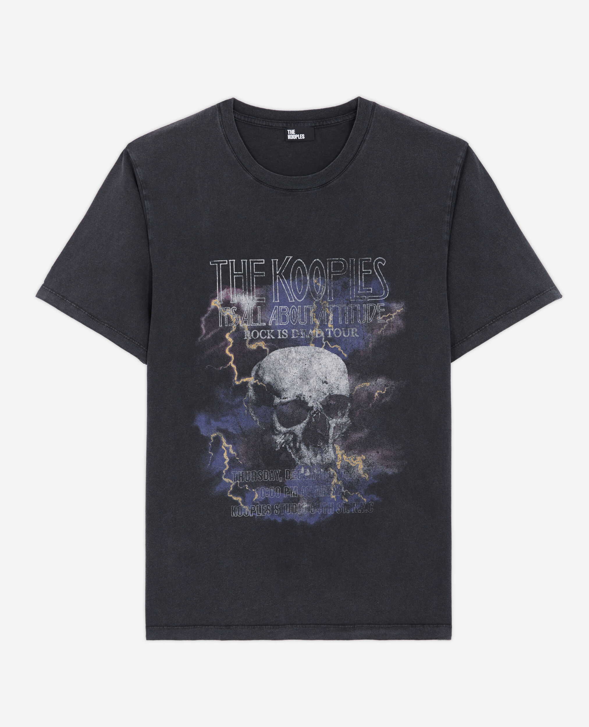 Camiseta serigrafiada negra, BLACK WASHED, hi-res image number null