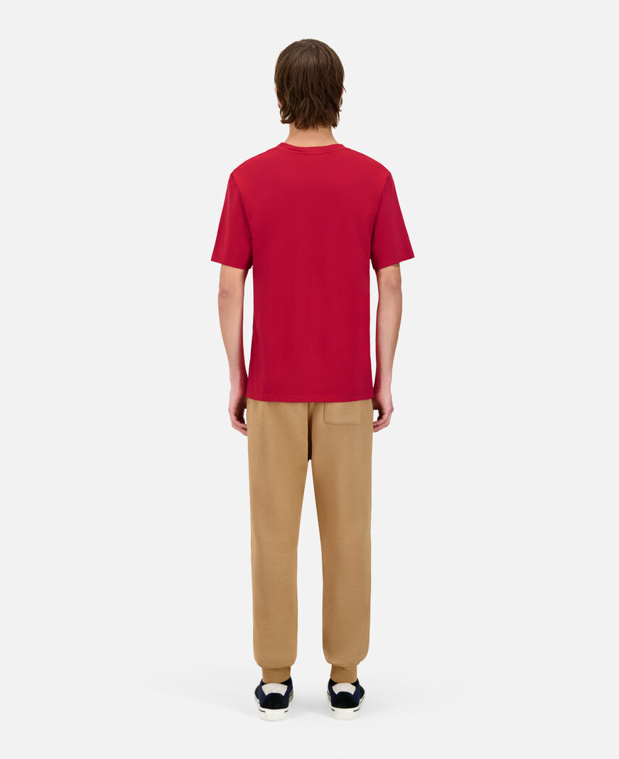 The Kooples HERREN CHERRY rotes t-shirt mit siebdruck für herren