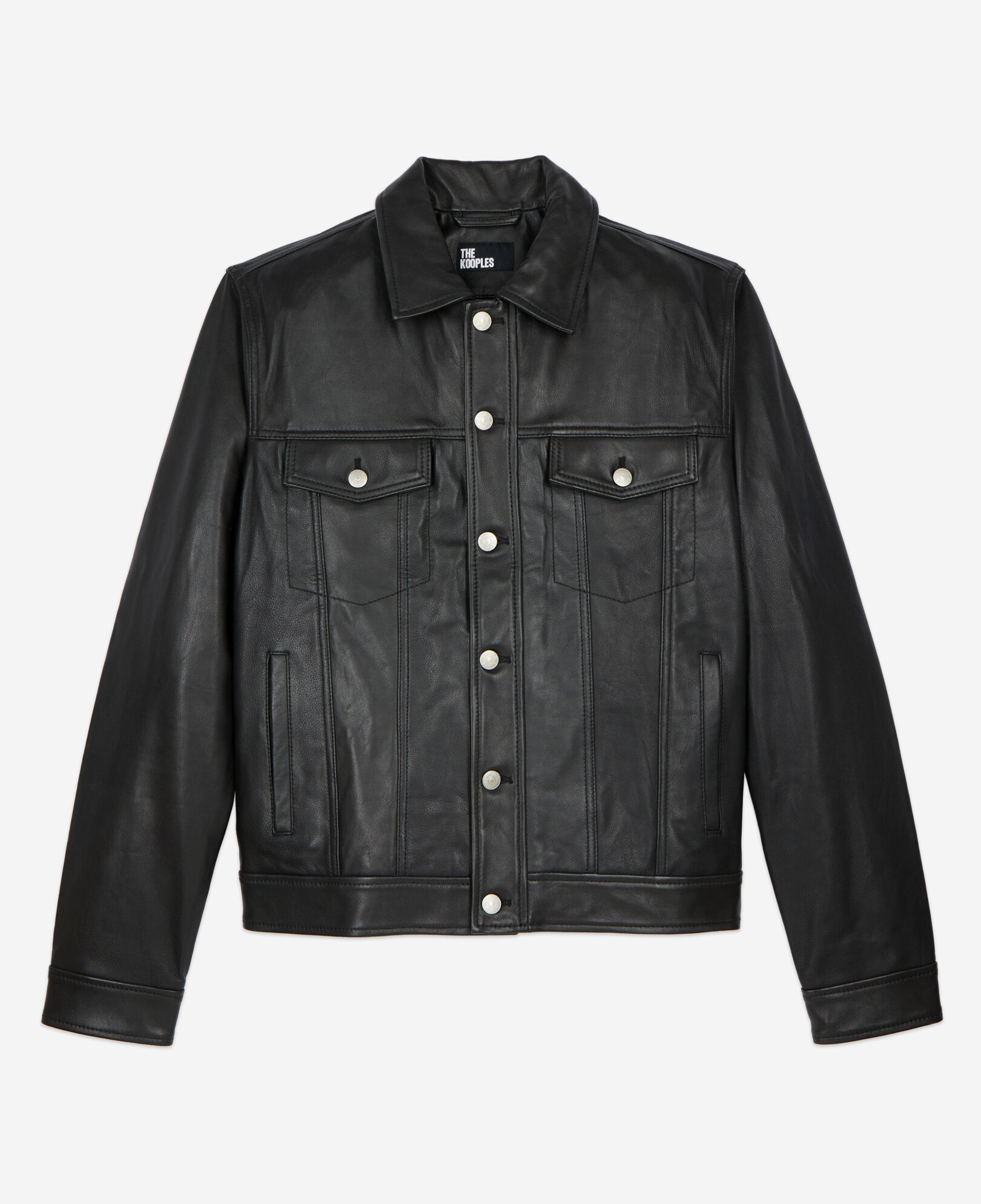 The Kooples HOMME BLACK blouson en cuir noir