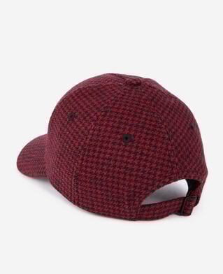 The Kooples DAMEN BLACK - RED kappe aus wolle mit hahnentrittmuster