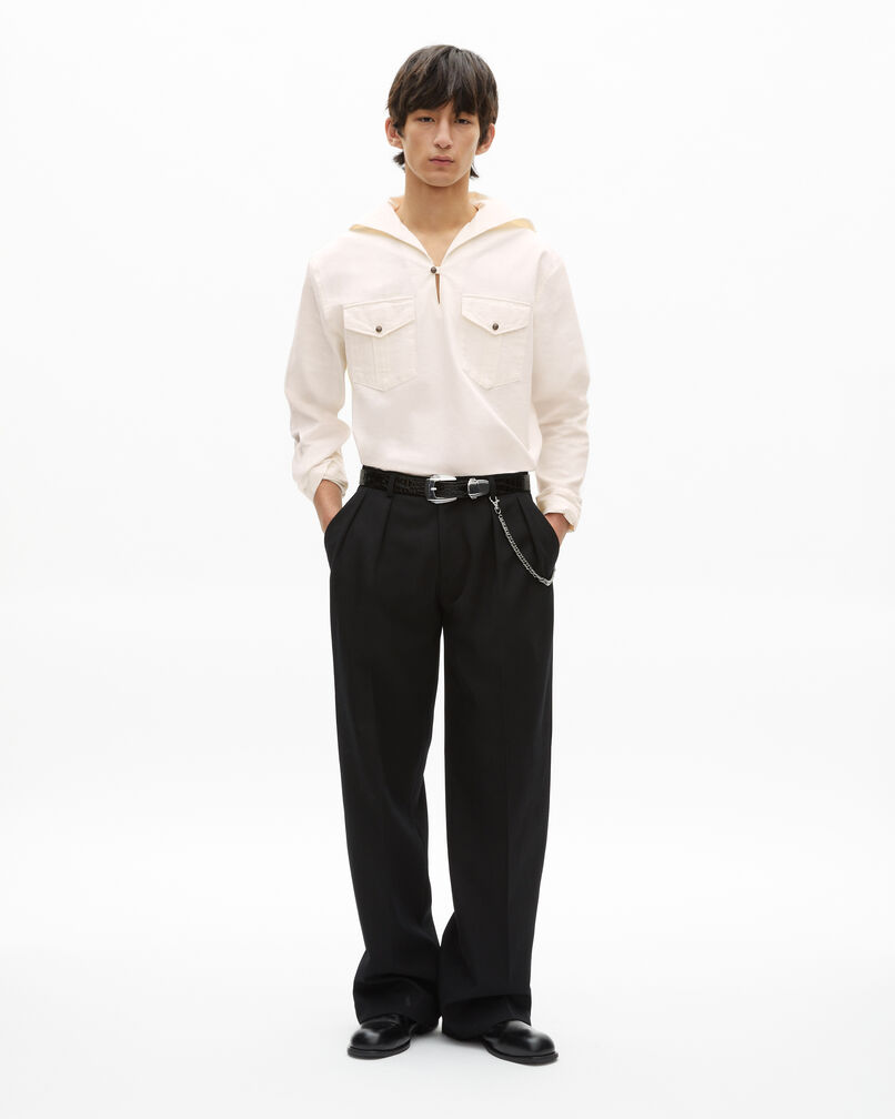 The Kooples MEN ECRU long-sleeved white shirt