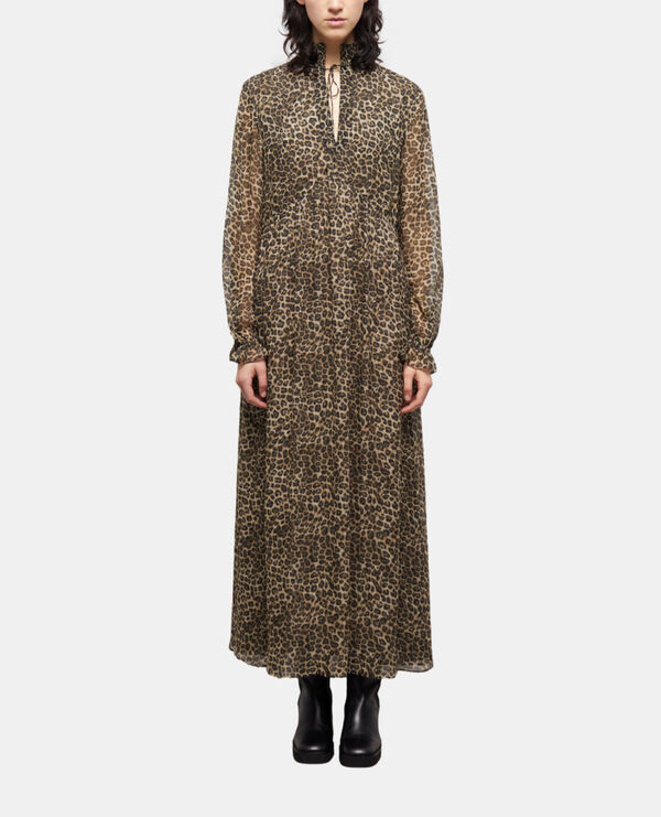 long leopard print dress