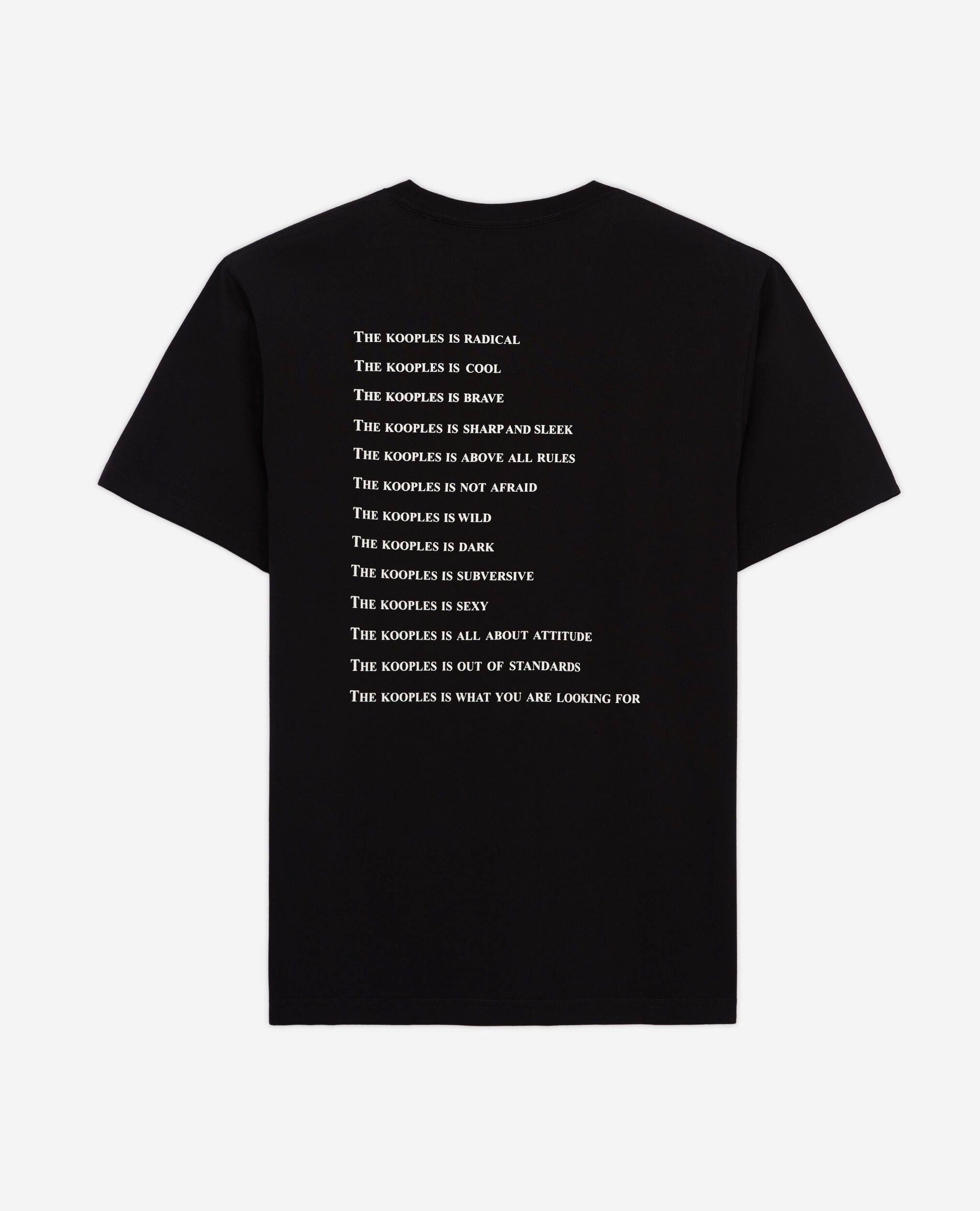 Schwarzes T-Shirt Herren mit „What is“-Schriftzug, BLACK, hi-res image number null
