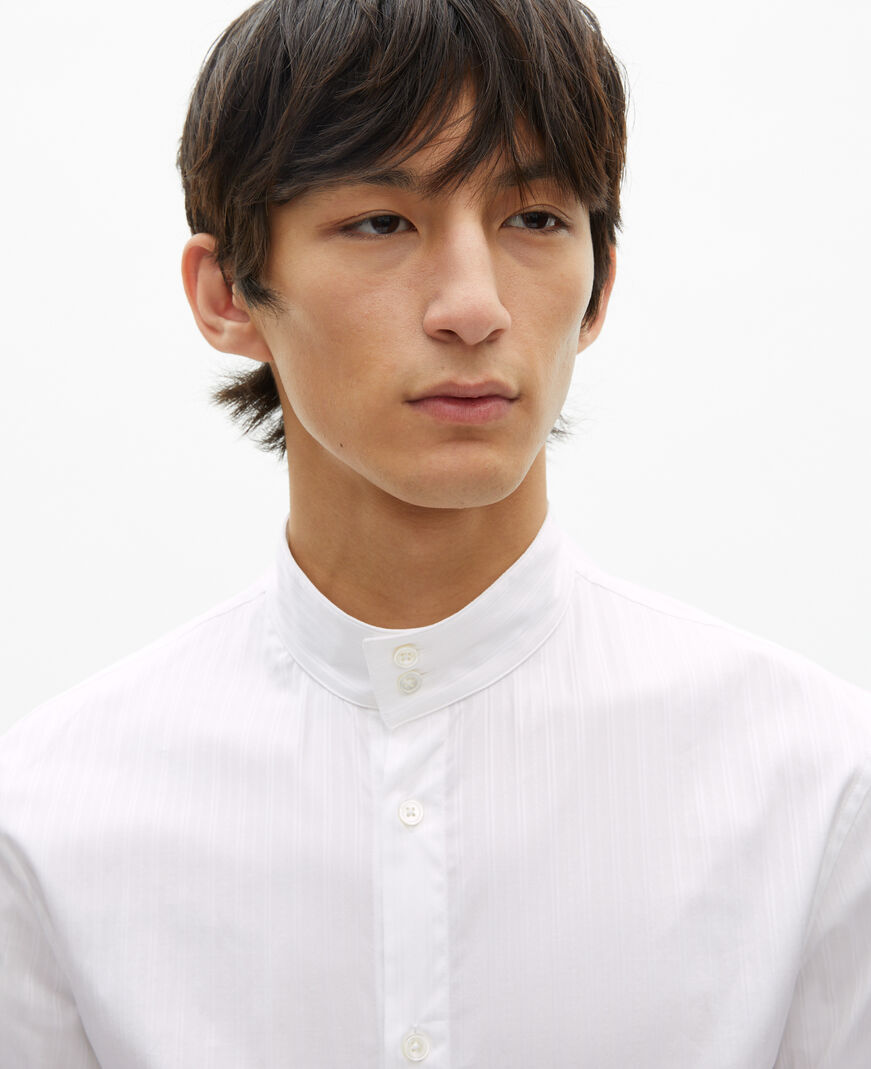 The Kooples HERREN WHITE weiß gestreiftes formelles hemd
