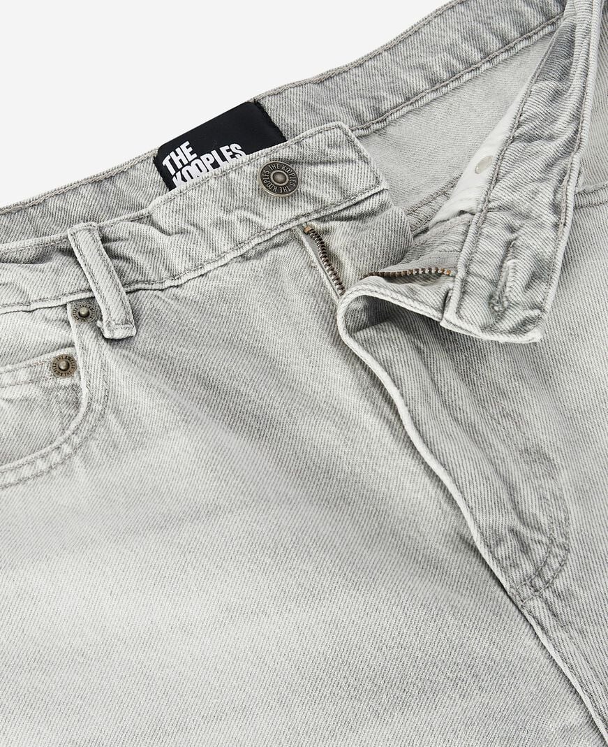 The Kooples H GREY light gray straight jeans