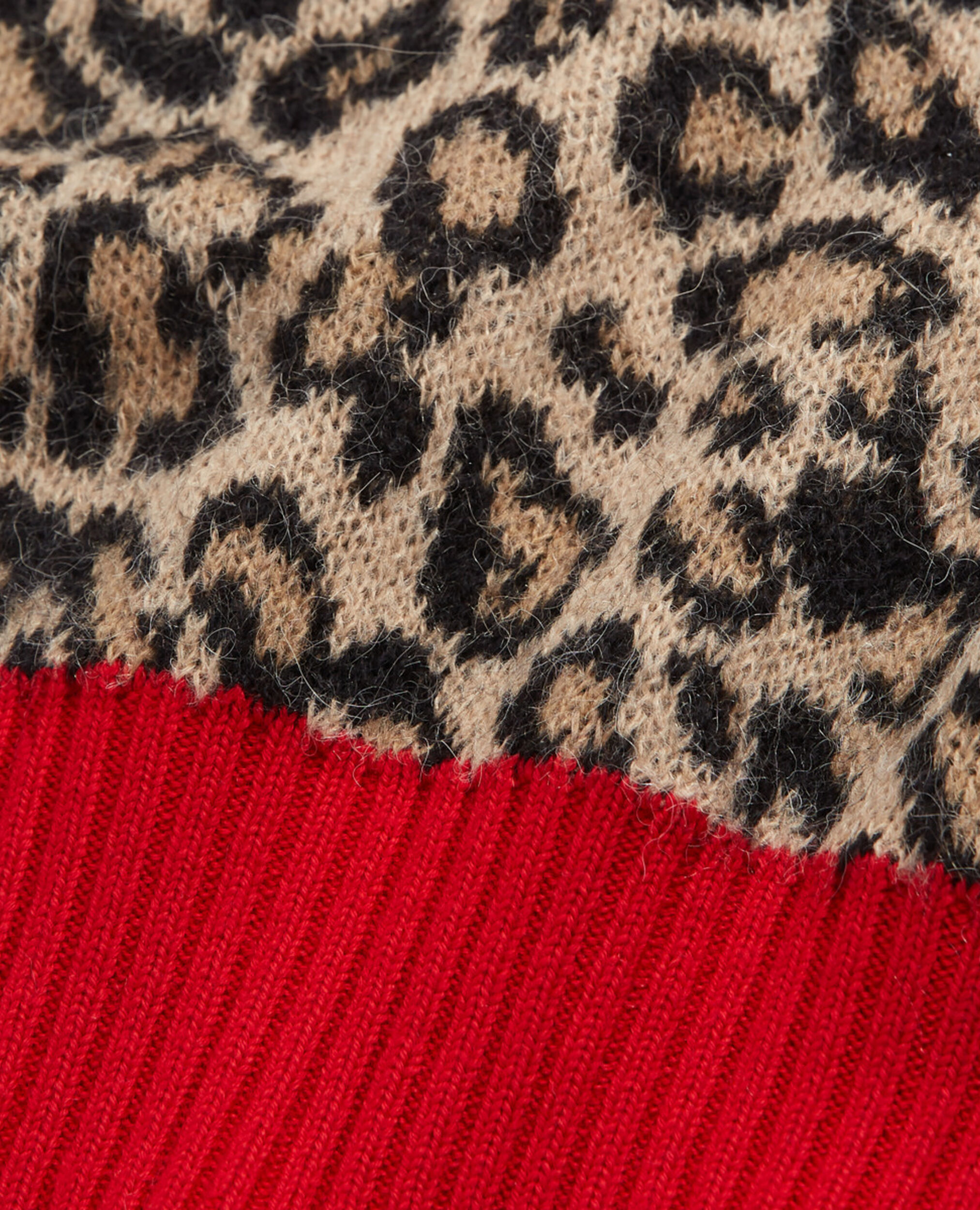 Sleeveless leopard print sweater, LEOPARD, hi-res image number null
