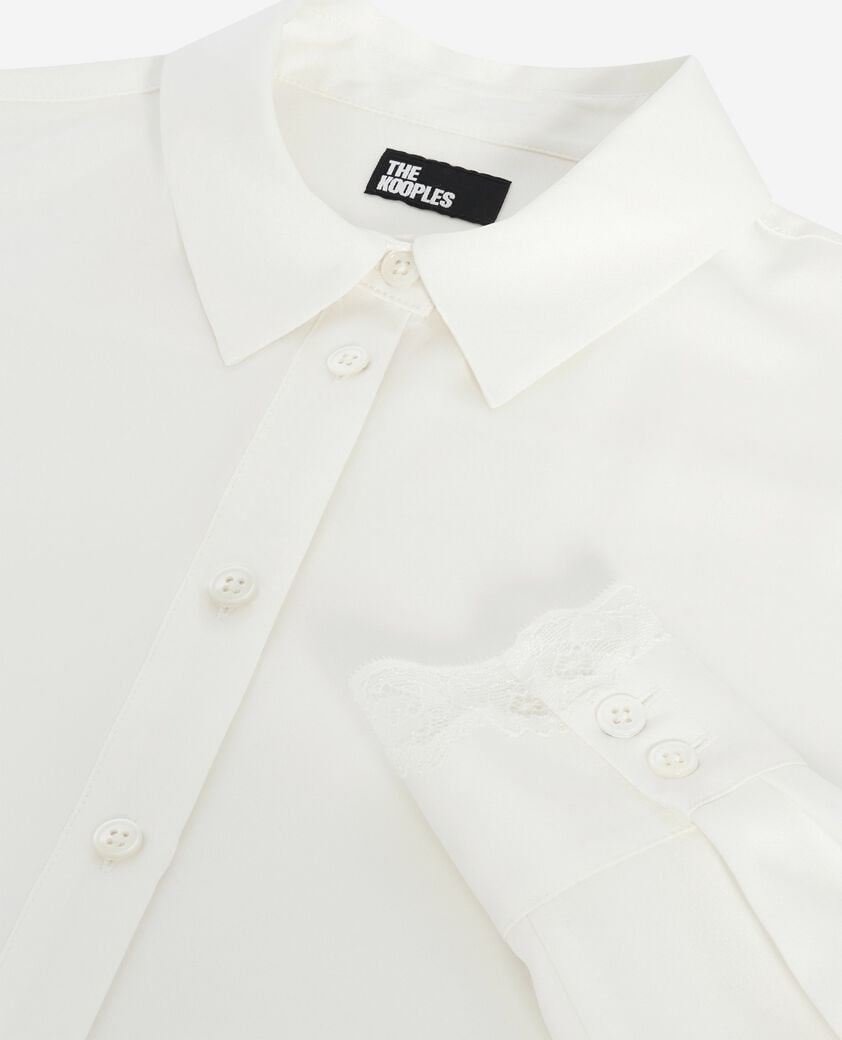The Kooples F ECRU unbleached silk shirt