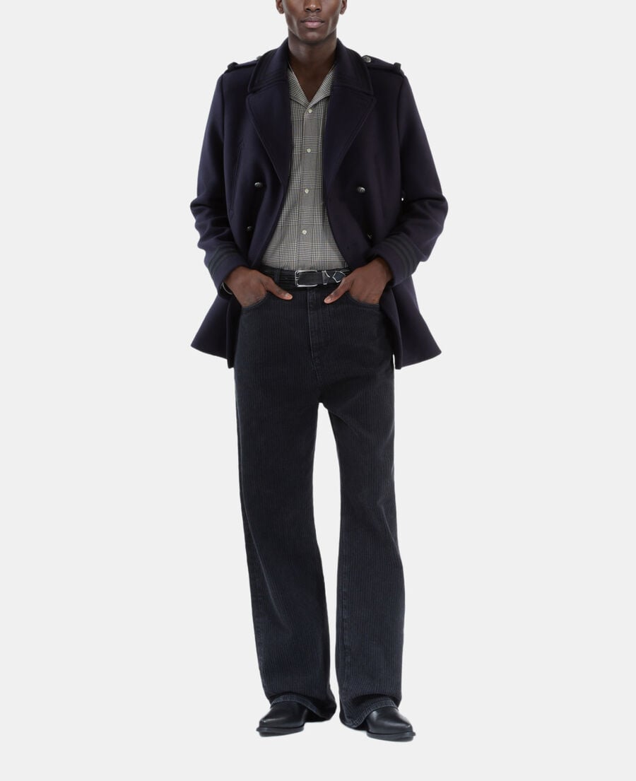 The Kooples HOMME DARK NAVY caban style officier bleu marine
