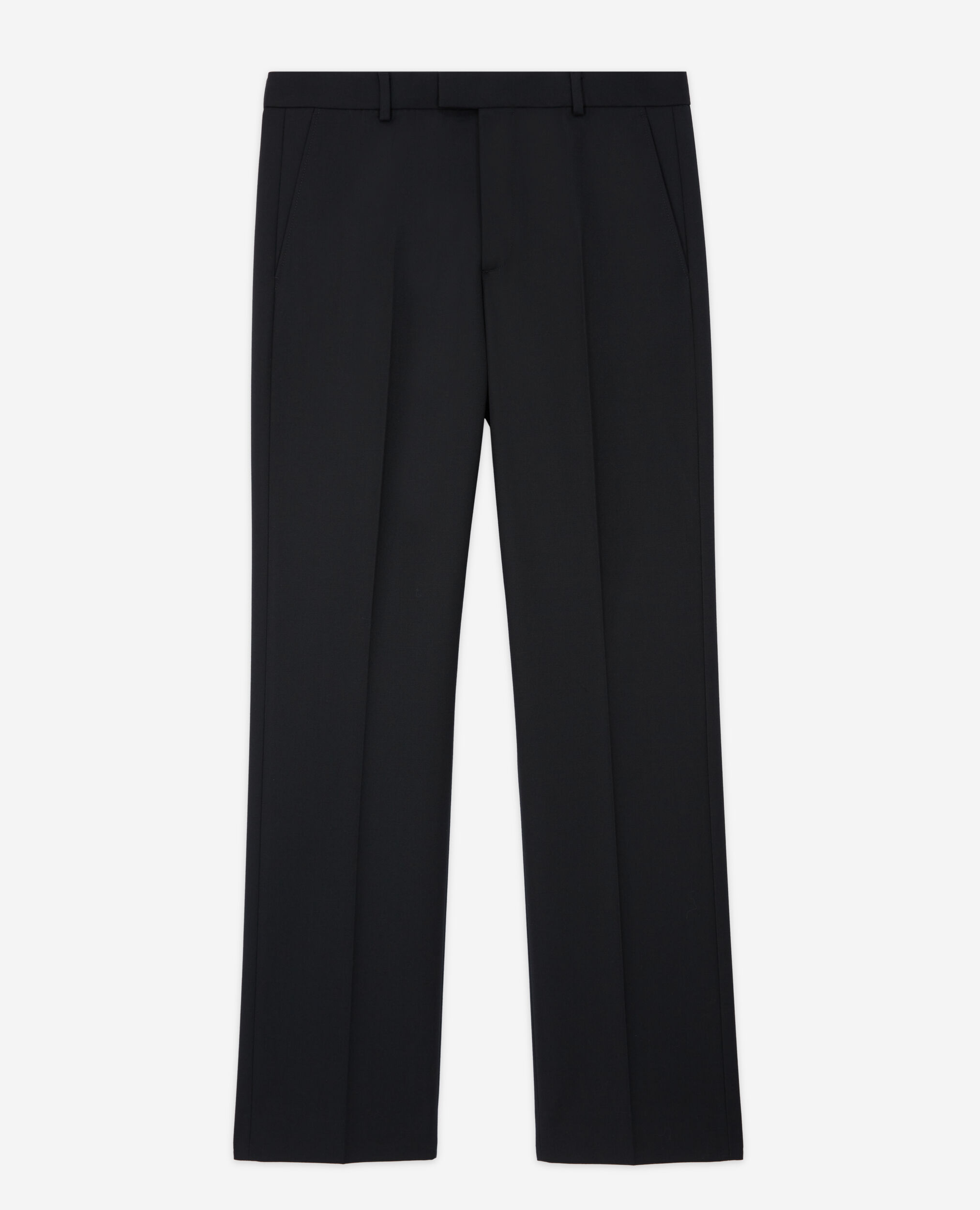 Pantalon en laine évasé noir, BLACK, hi-res image number null