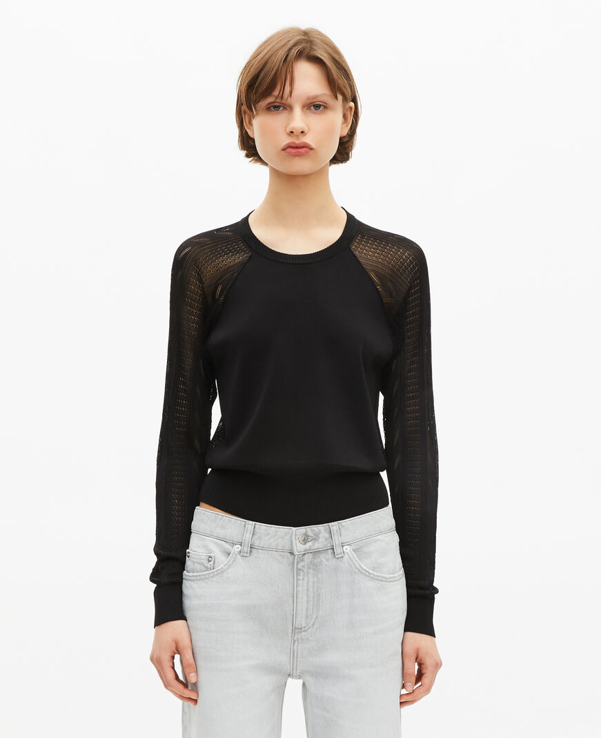 The Kooples DAMEN BLACK schwarzer pullover
