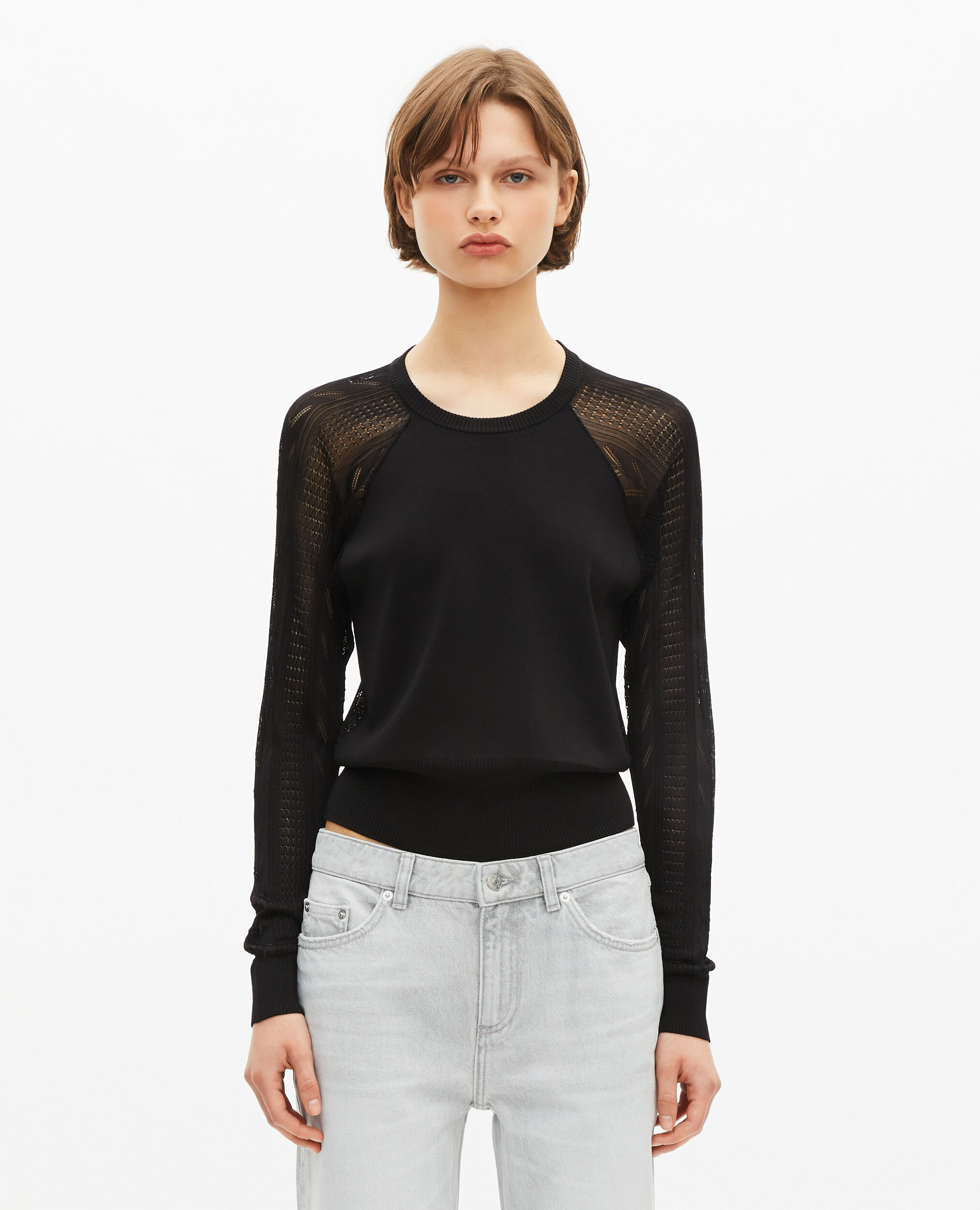 Schwarzer Pullover, BLACK, hi-res image number null