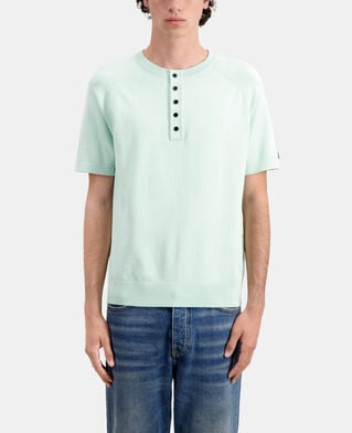 The Kooples H OCEAN men's green knit t-shirt