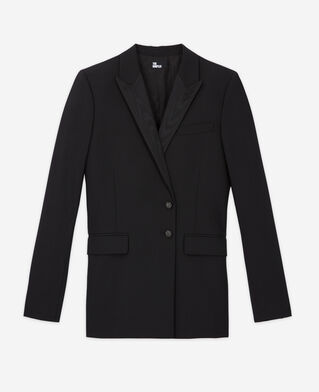 The Kooples F BLACK black wool suit jacket