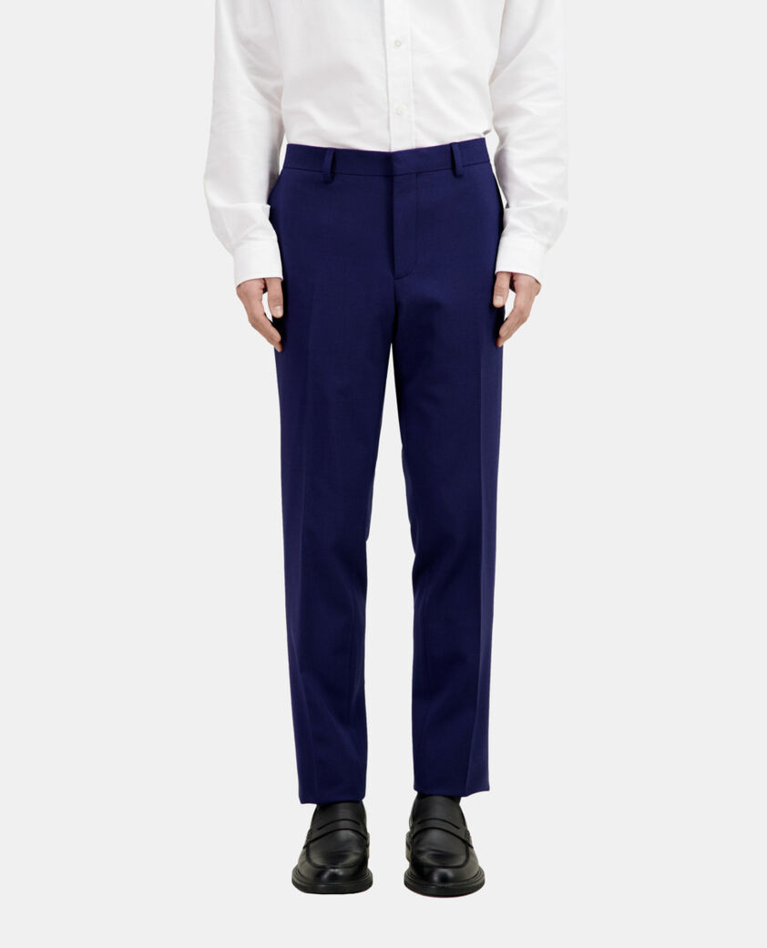 The Kooples HOMBRE DARK BLUE pantal&oacute;n traje azul vivo lana
