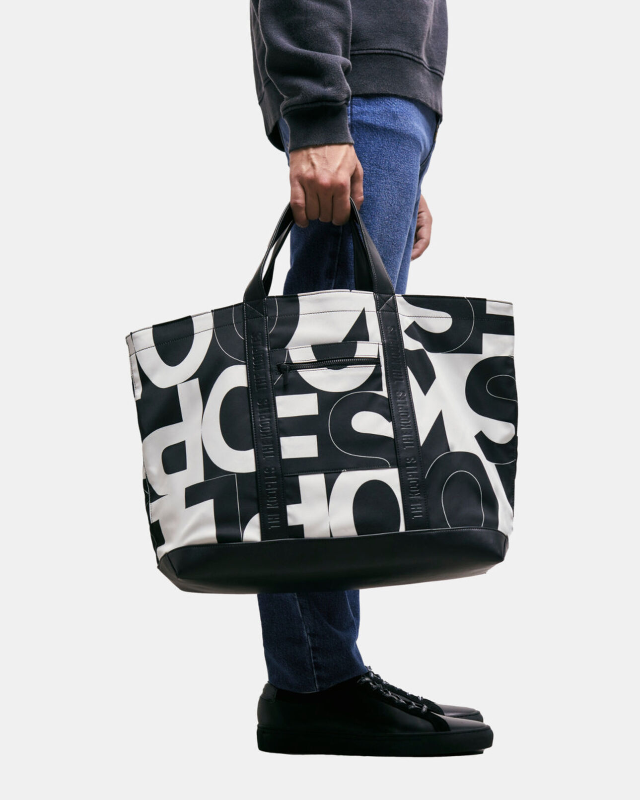 The Kooples MIXED BLACK / WHITE the kooples logo tote bag